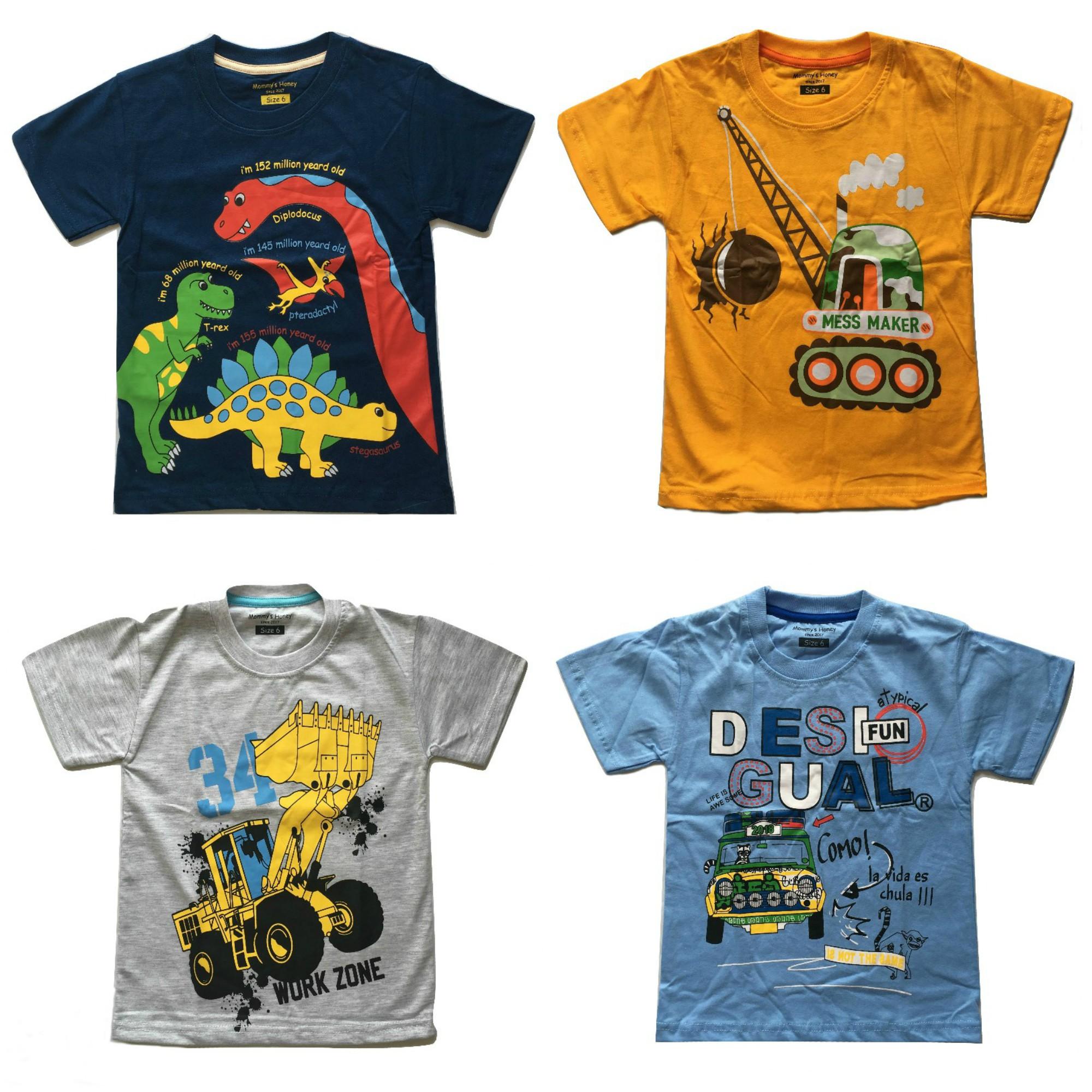 Kaos Anak Mommy's Honey - Paket Dinosaurus Isi 4 Buah