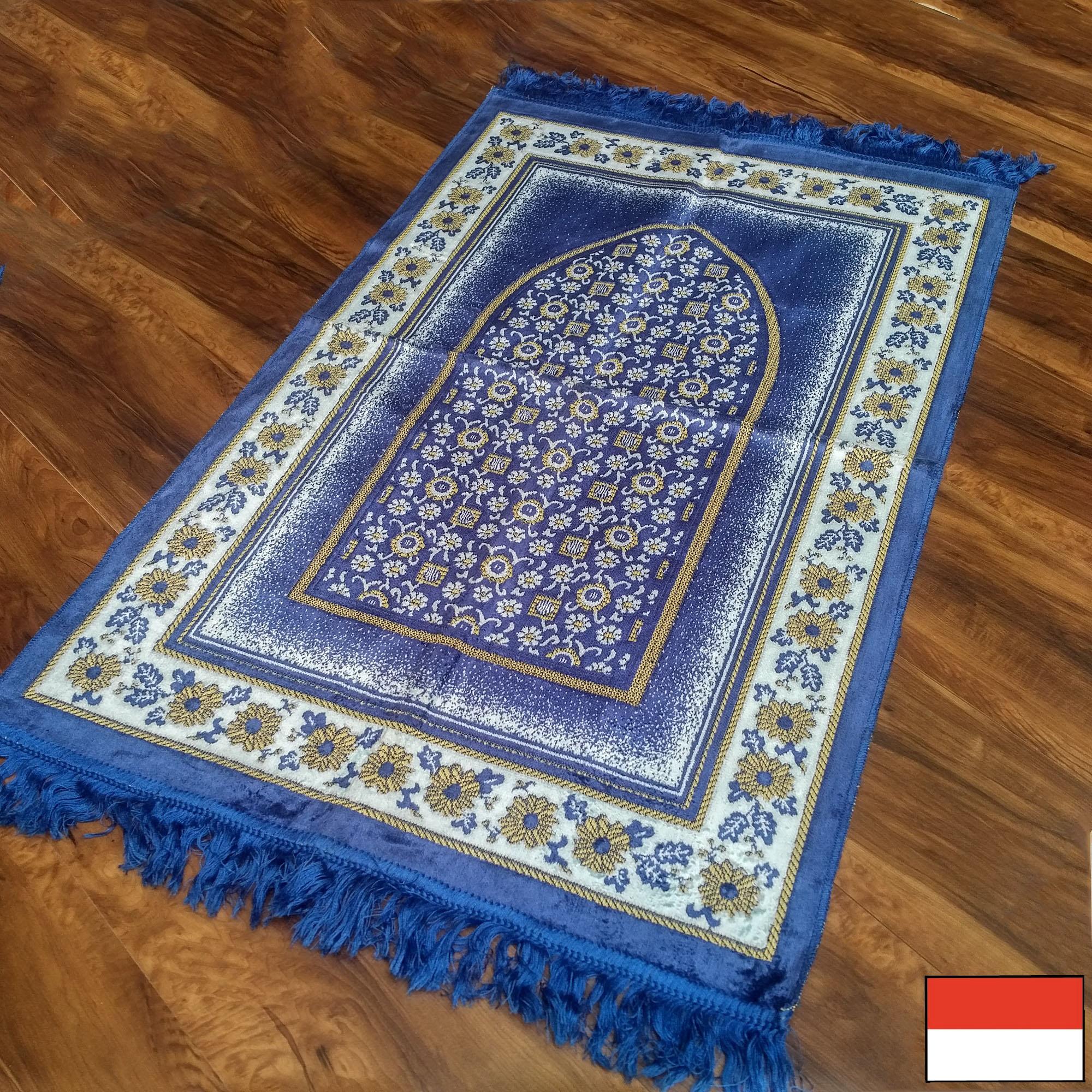 Al-Shiraz - Sajadah Turki Beludru / Bulu 68 cm x 110 cm - Biru 01IB - NMs