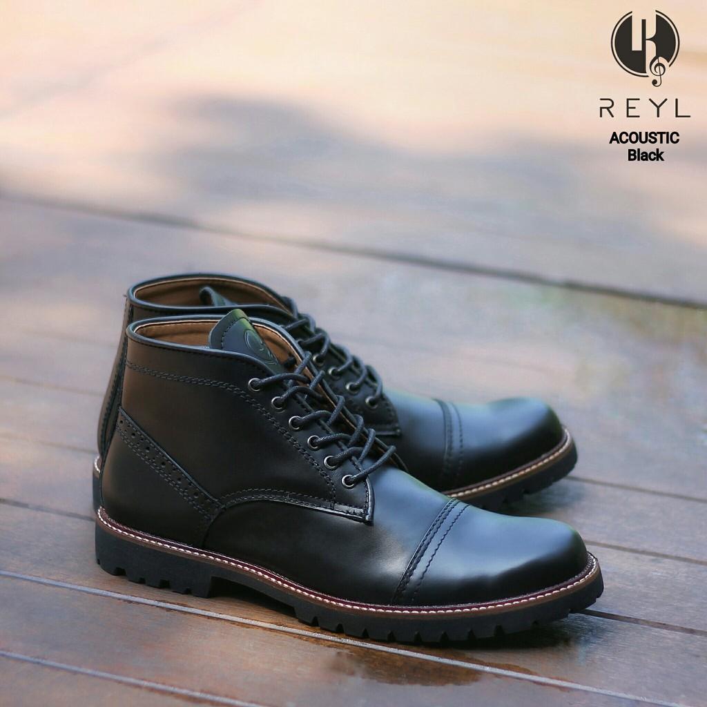 Sepatu Boot Safety Pria Reyl Original Bandung Kulit Sapi Asli Boot Boots Adidas Nike Casual Slip On
