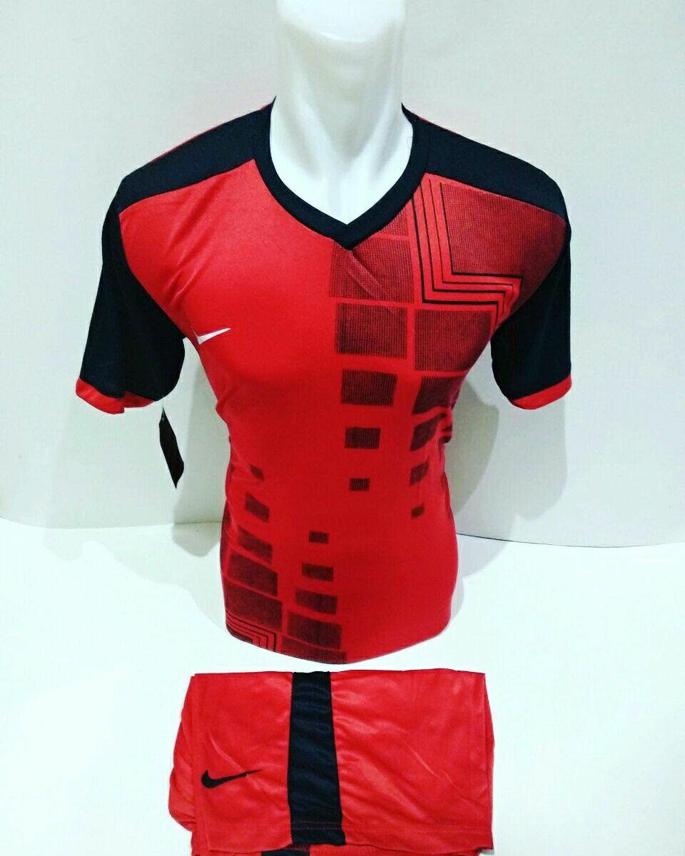 Baju Kaos Olahraga Jersey Setelan Bola Futsal/Volly NK 17 Merah