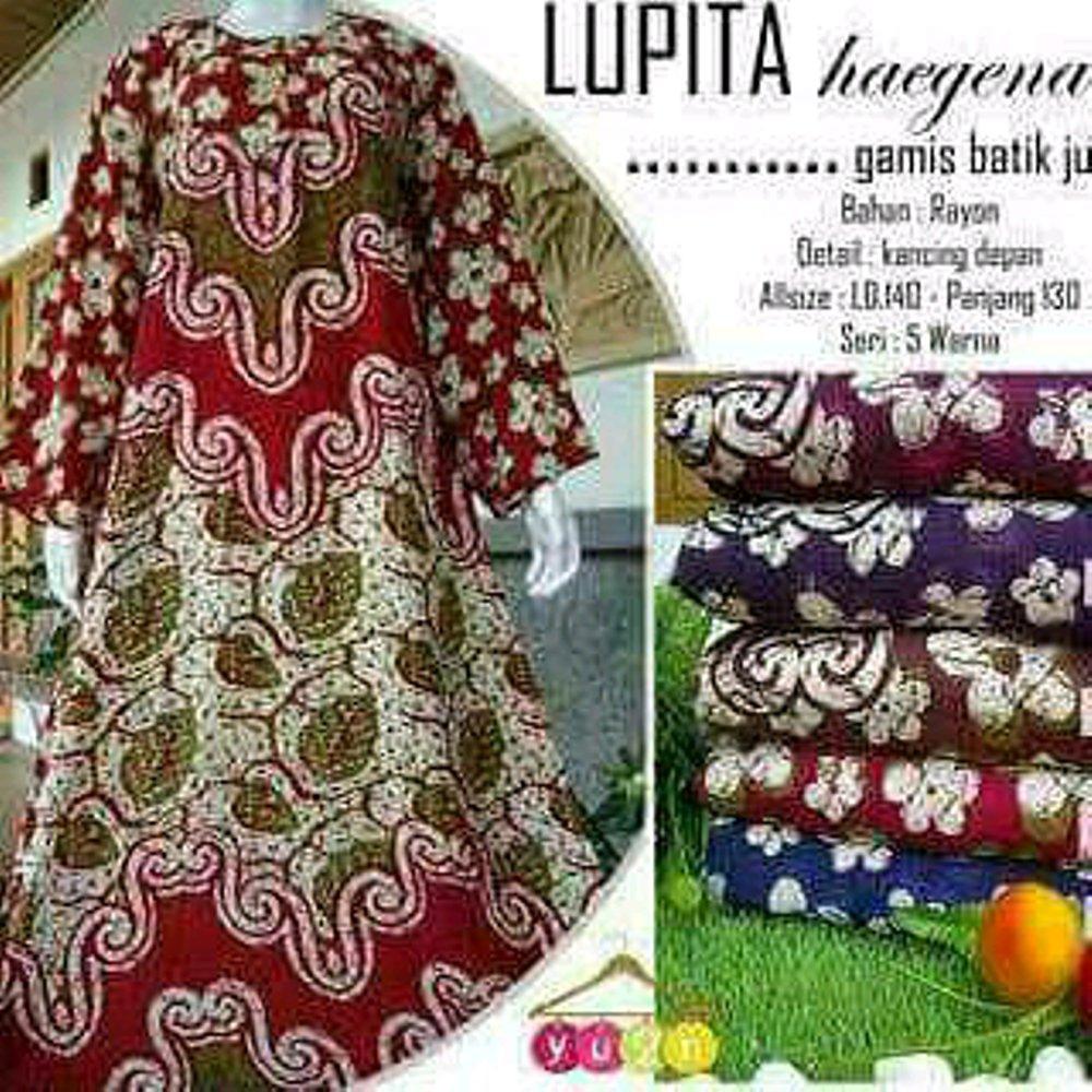 HARGA 5 BUAH LONGDRESS BUSUI JUMBO LUFIA di lapak pradia batik pekalongan nanacantik308