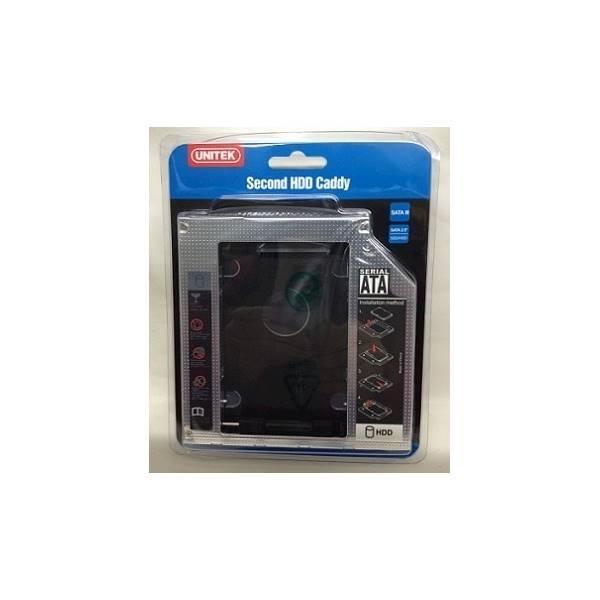 Hardisk HDD SSD Caddy Unitek Y-SD1003 9.5Mm SATA DVD Slot Notebook