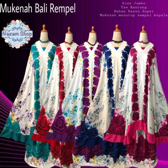 PROMO MUKENAH BALI TEMPEL BAHAN SUPER ADEM DAN NYAMAN DI PAKAI , BELI SATUNHARGA GROSIR