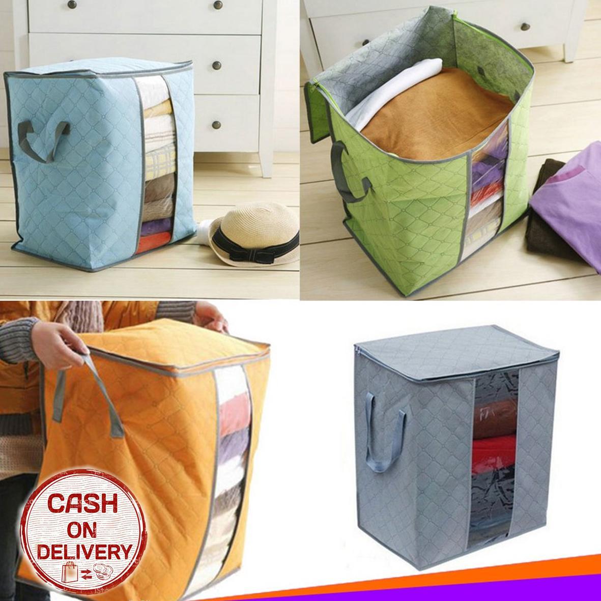 Kado Unik-- Kotak Penyimpanan Baju,Selimut,Sprei / Storage Bag Box / Kotak Penyimpanan Serbaguna / Storage Box Organizer / Box Tempat Pakaian Multifungsi / Storage Box Murah / Wadah Praktis