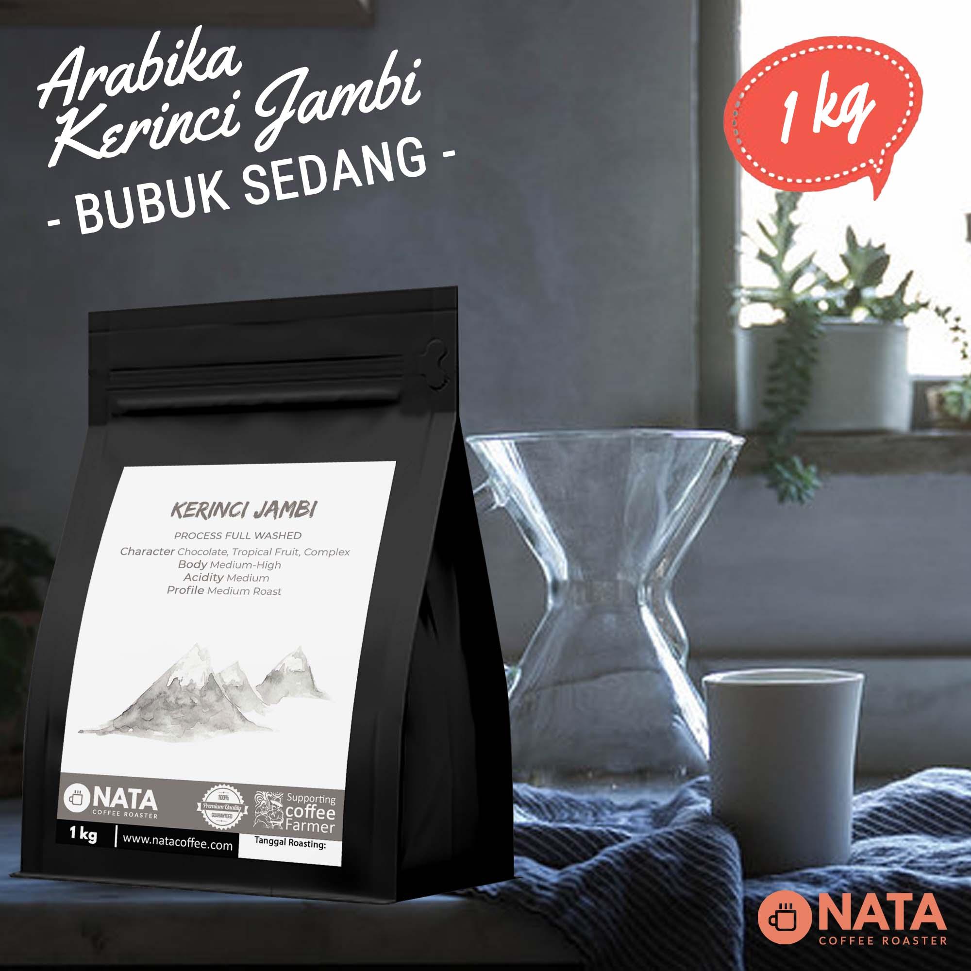 Nata Kopi Kerinci Jambi Arabika Biji dan Bubuk 1kg - BUBUK SEDANG