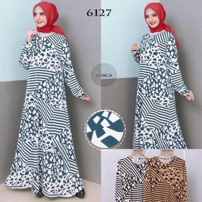 Baju Gamis Wanita Gamis Jumbo XXL Bahan Jersey Korea 6727