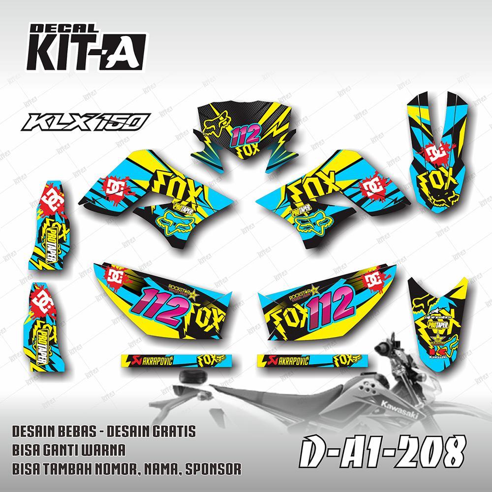 Decal Stiker Dekal Sticker Striping Custom Motor KLX 150 Dtracker D-A1-208