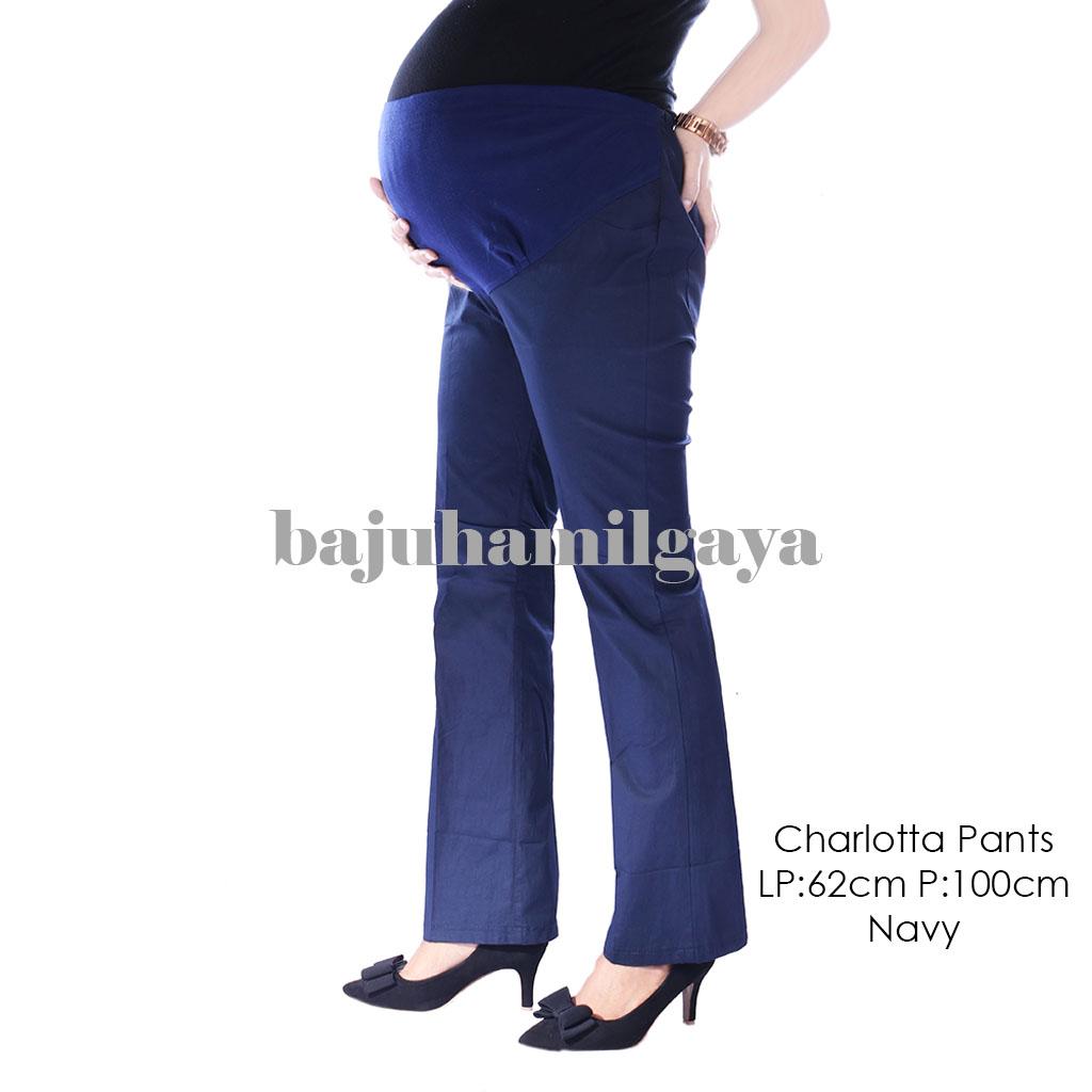Celana Hamil - CHARLOTTA PANTS NAVY - Celana Hamil Murah / Celana Hamil / Celana Kerja / Celana Panjang Ibu Hamil / Baju Hamil / Baju wanita Murah / Baju cewek Kekinian / Celana Hamil Kerja / Celana Kerja Hamil / Baju Hamil Kerja / Baju Hamil Harga Murah