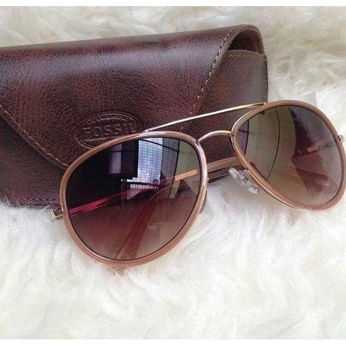 JUAL SUNGLASSES FOSSIL FW97 BROWN ORIGINAL ASLI - EWTQEG
