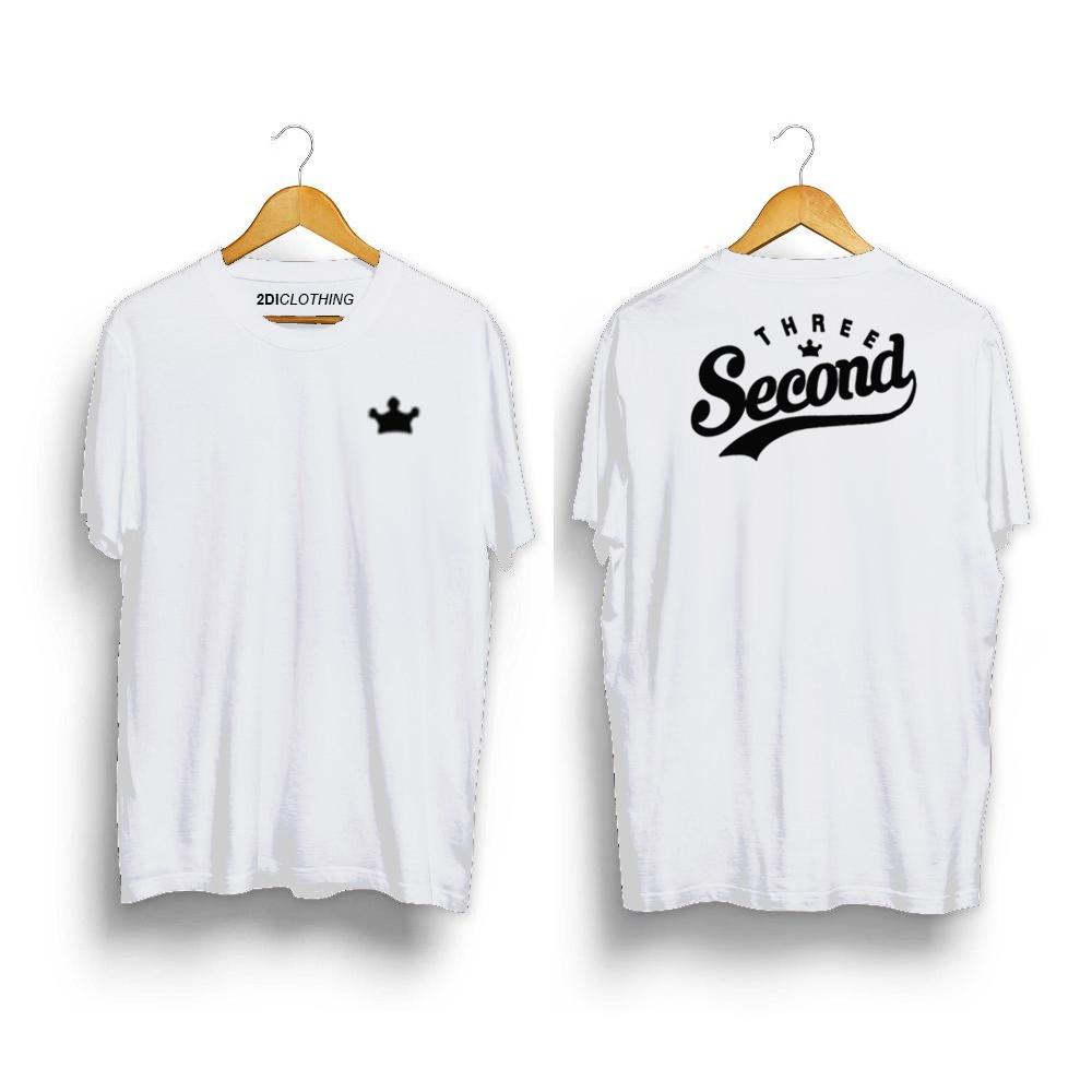 Kaos distro 3second Premium putih Unisex - Tshirt white Premium 3second - Kaos 3second warna putih