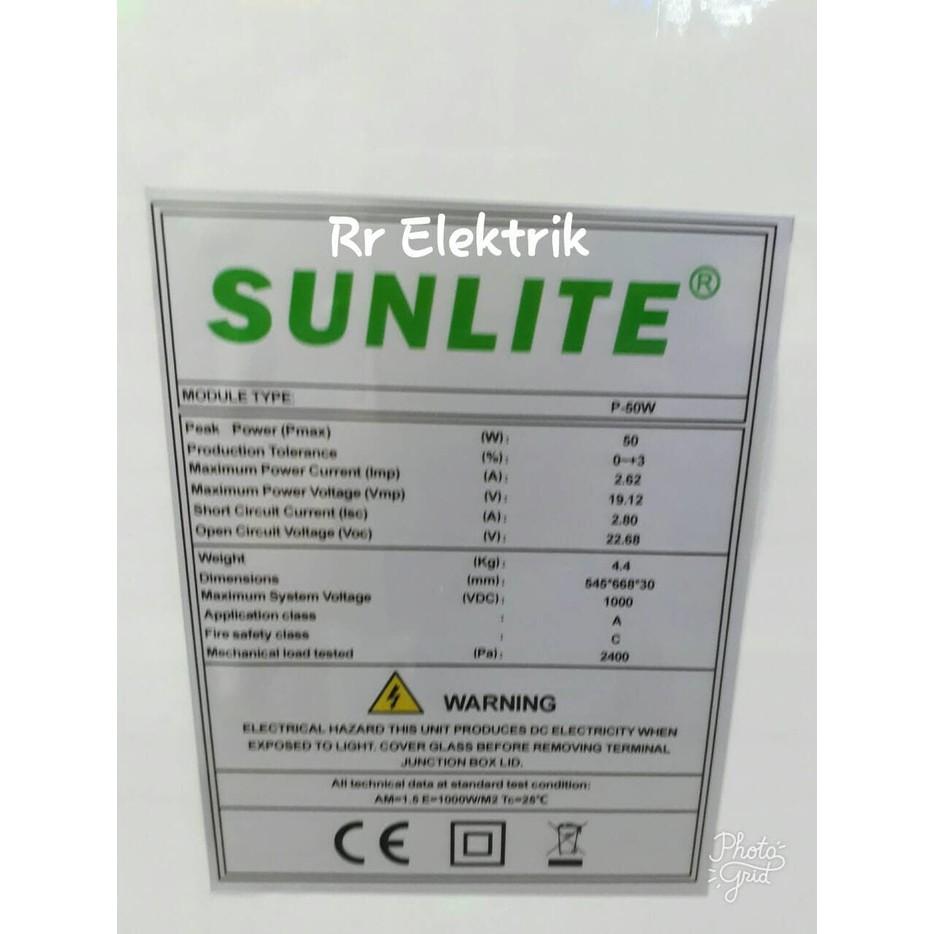 Promo Rhamadan HARGA PROMO Solar Panel / Panel Surya / Solar Cell Sunlite 50Wp Poly