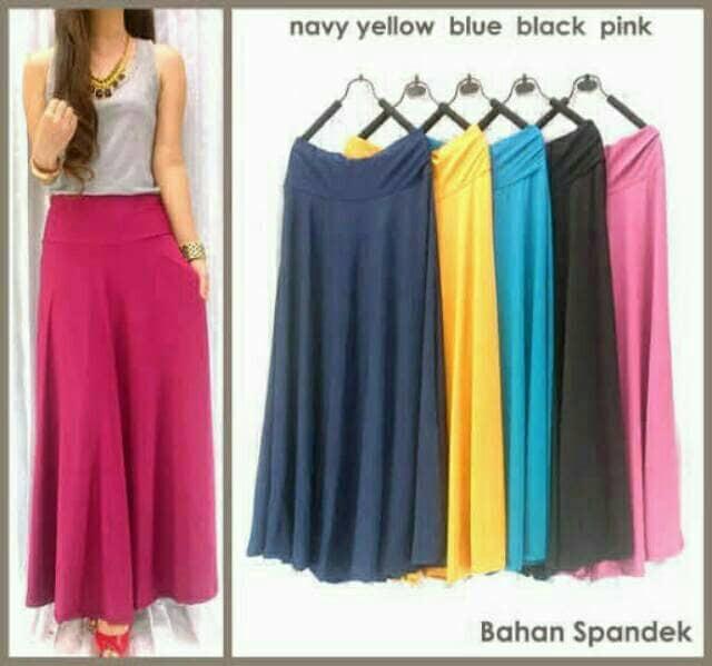 ROK PANJANG POLOS BAHAN JERSEY WANITA ALLSIZE
