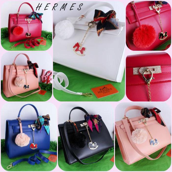PROMO TERBATAS!!! TAS HERMES KELLY EPSON GP DIAMOND KUDA+POMPOM SUPER