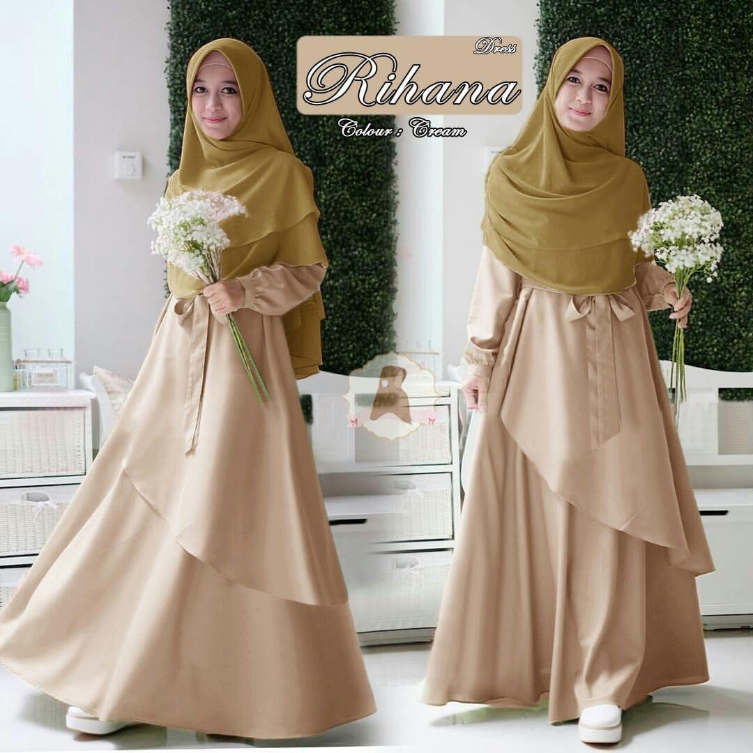 GAMIS MODEL RIHANA PUTRI WARNA CREAM 119565