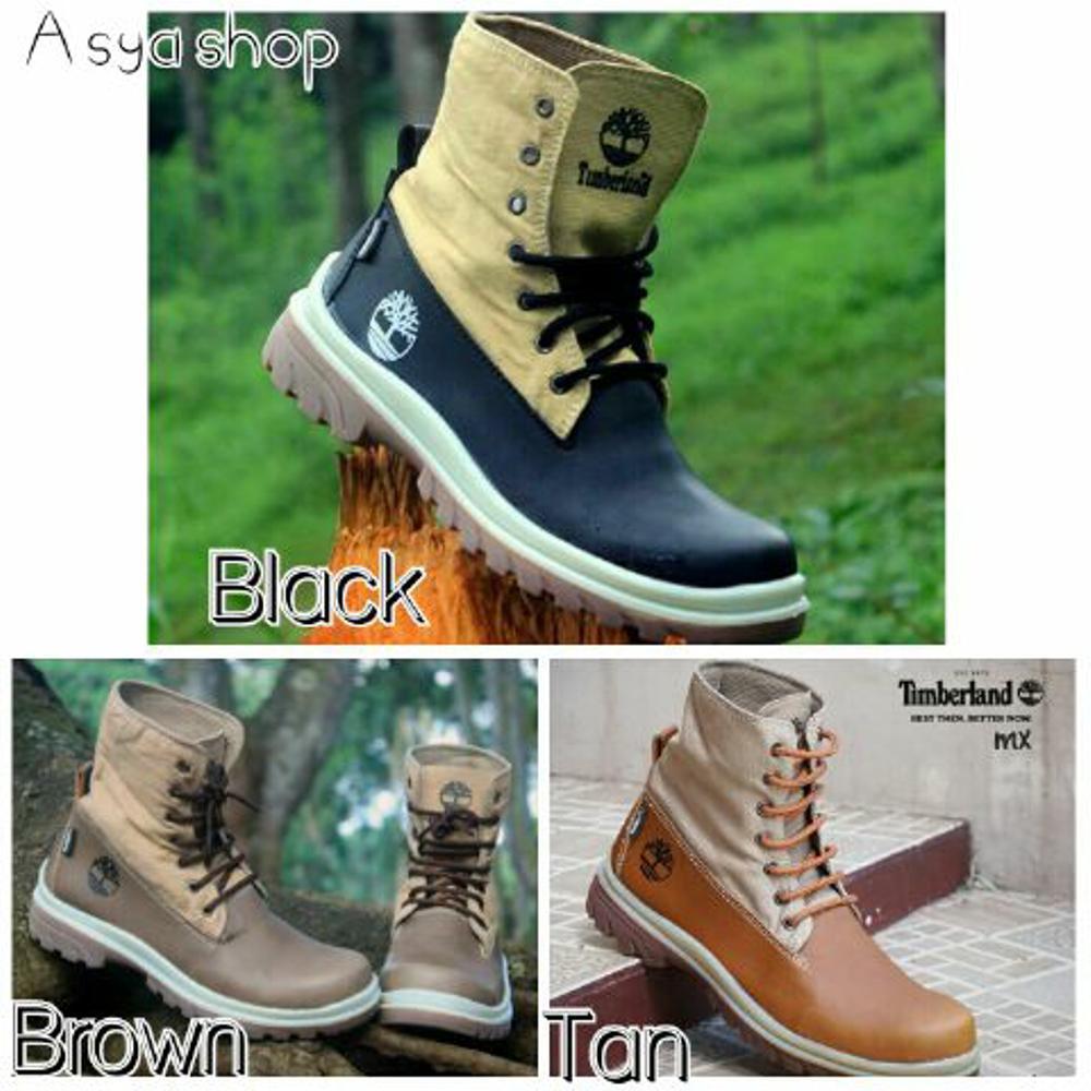 Promo Sepatu safety Boot Pria Timberland grade orie (ujung besi 3 pilihan warna) Fashion