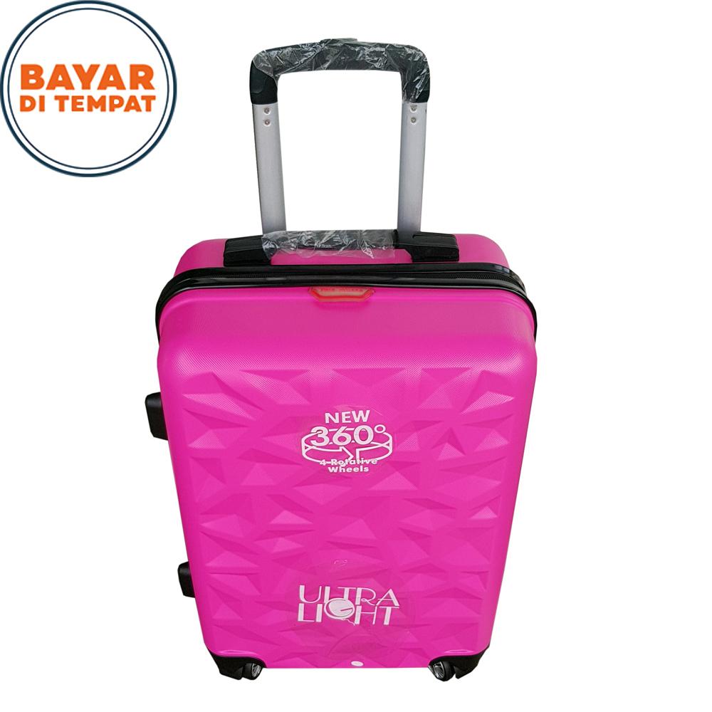 Polo Milano 28121-24 Koper Fiber Koper Baju Koper ABS Koper Travel Size 24 Inch Anti Pecah Original Import - Pink