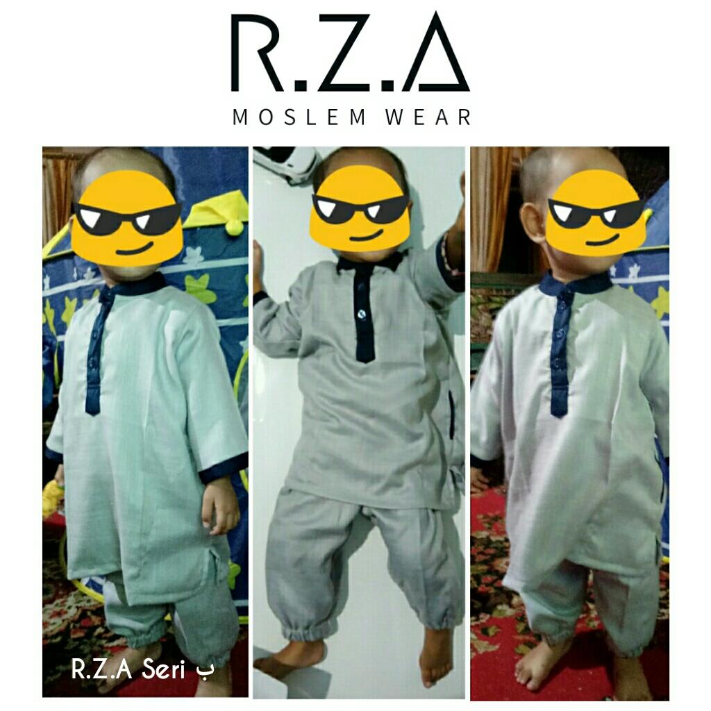 RZA MW Baju Gamis Turki Seri ( Ba' ) Anak Laki Setelan Baju dan Celana Silver Abu Abu Milenium Kain Premium Dingin Dipakai Pakistan Arab Koko Jubah Anak Syari Syari Ganteng Tidak Isbal Lebaran Hari Raya Idul Fitri
