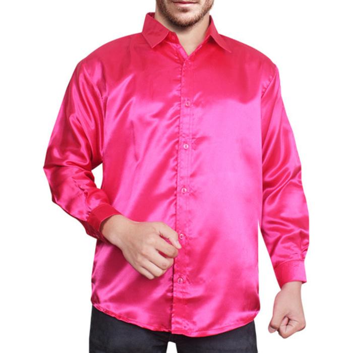 Best Item! Kemeja Pria Saten Pink FantaKode Dhala-FASH094