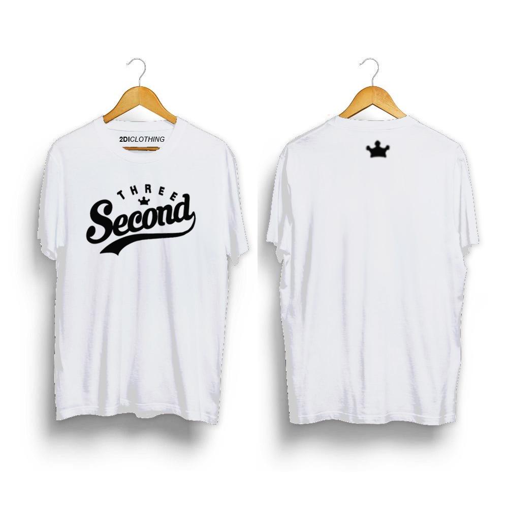 Kaos distro 3second putih Unisex - Tshirt white Premium 3second - Kaos 3second warna putih