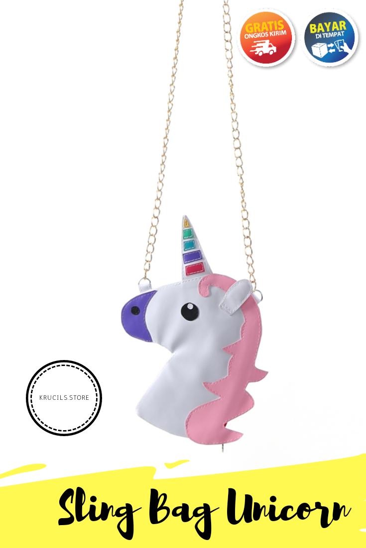 krucils.store Tas Selempang / Sling Bag / Pouch Unicorn