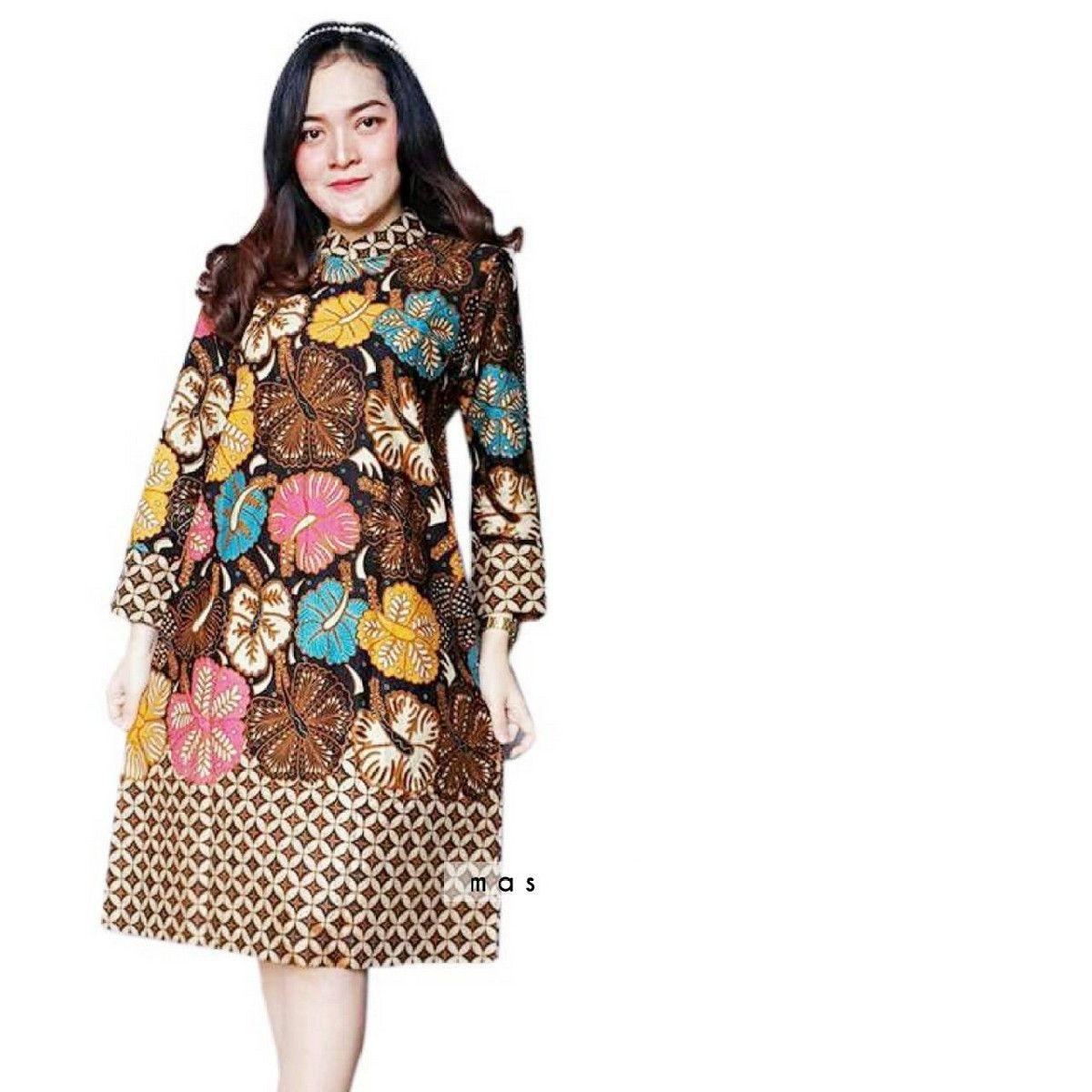 Tunik batik kantor wanita 09
