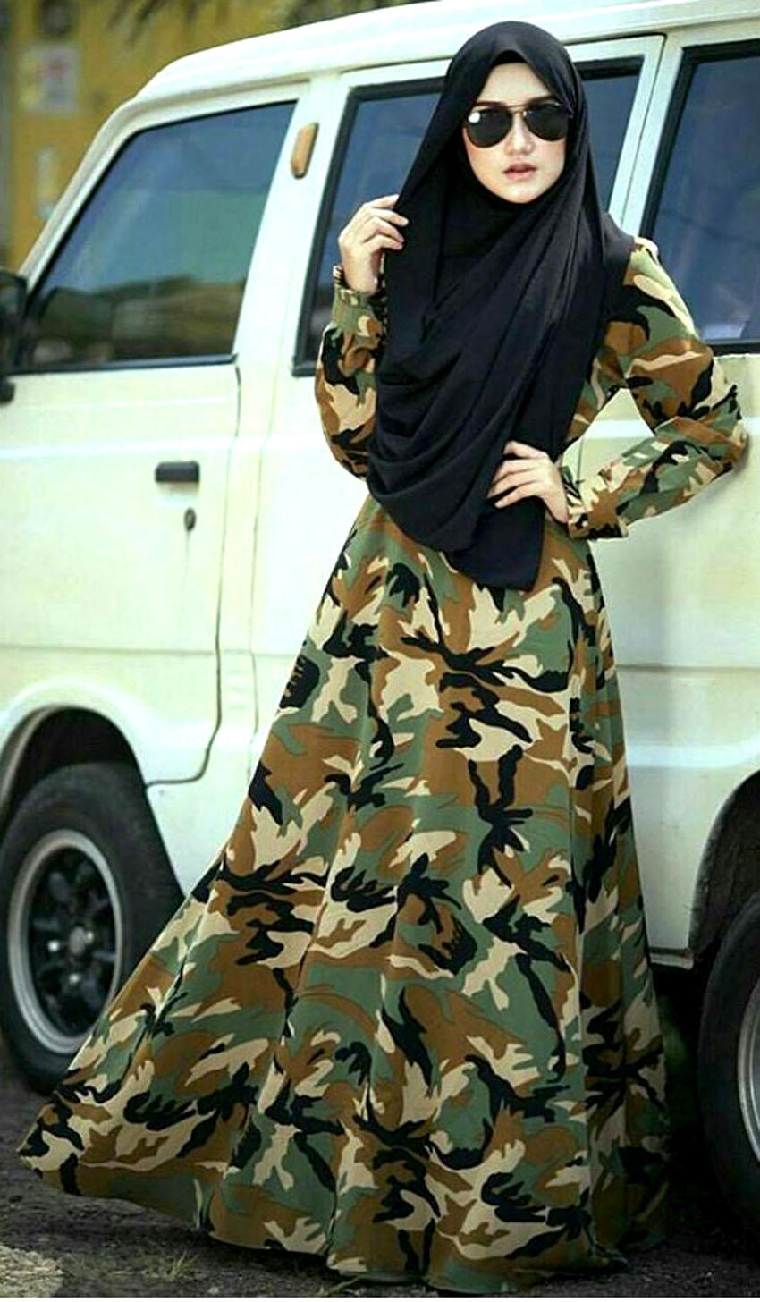 Nafka- Gamis Murah syari -Motif Army Terbaru