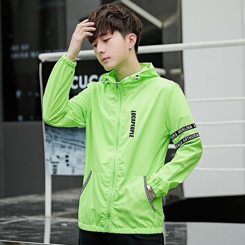Smith Barney Baju Pelindung Matahari Musim Panas Jaket Korea Fashion Style Pria Sangat Tipis (Hitam)