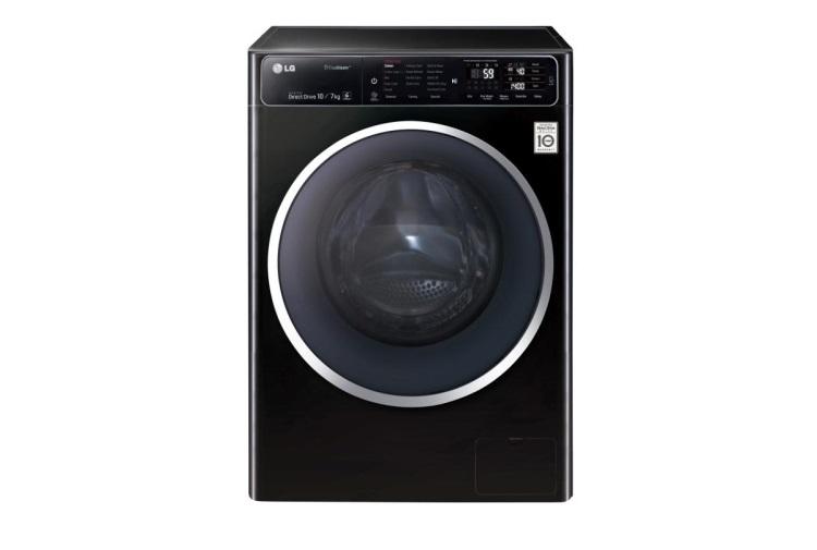 LG MESIN CUCI F1400HT1B 10KG, FRONT LOADING, BLACK