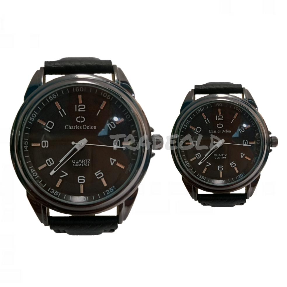 Charles Delon Jam Tangan Couple Fashion Unisex - Strapp Leather