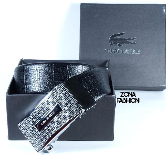 Ikat Pinggang Pria /Gesper Kulit /Sabuk Crocodile Import - Djfpwjg