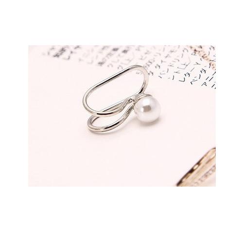 Anneui - EE0157 - anting jepit tanpa tindik model mutiara putih kpop korea jpop japan