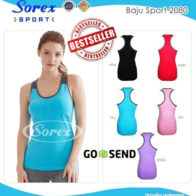 BEST SELLER!!! Grosir Baju Kaos Senam Singlet Yoga Gym Sorex 2080