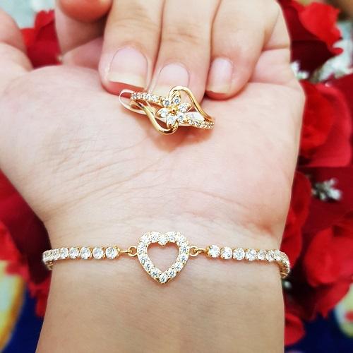 gelang cincin love simple cantik xuping