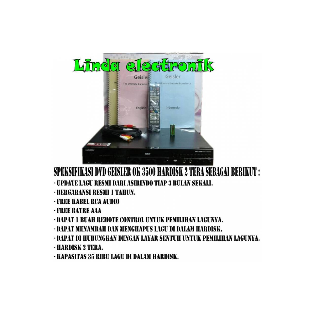 Dvd Karaoke Geisler OK 3500 Hardisk 2 Tera 35ribu Lagu
