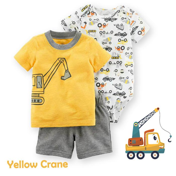 Setelan Baju Bayi Import Setelan Baju Bayi Murah Baju Bayi Branded Setelan Jumpsuit Bayi Tosca Dino Yellow Crane