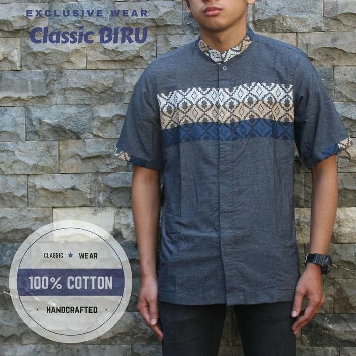 Baju Koko Songket Lengan Pendek, Kemeja Songket Pria