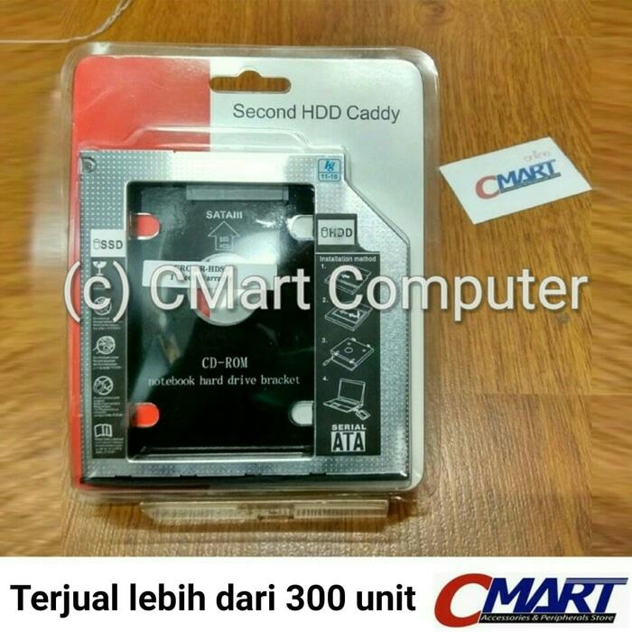 SSD HDD Caddy Slim 9.5mm SATA DVD Slot Hardisk - GRC-BR-HDSC95