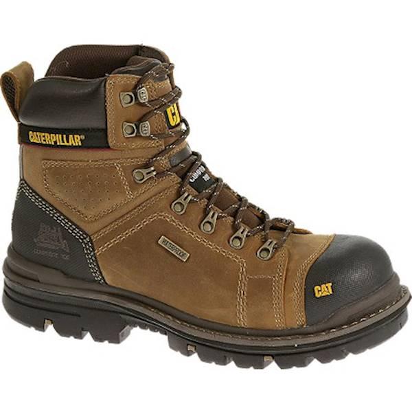 Sepatu Safety Caterpillar Hauler 6 Ct Ultraduty Dark Beige Original - Osej3c