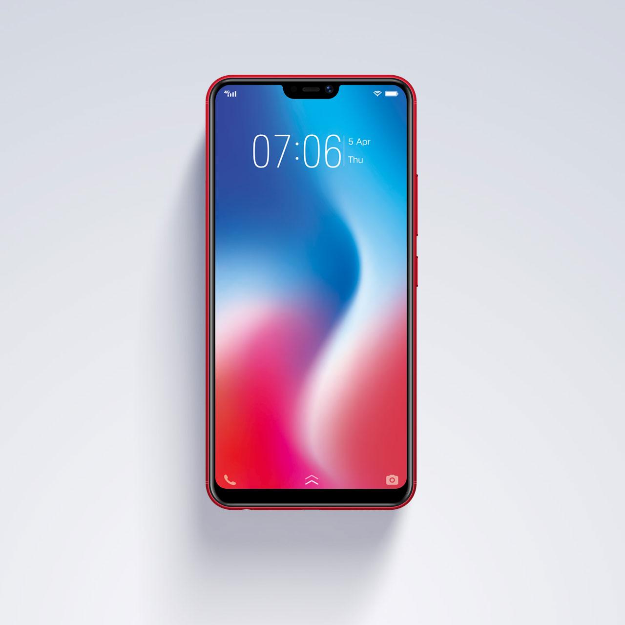 VIVO V9 Smartphone - Black [64GB/4GB]+FREE KABELDATA VIVAN CTM100