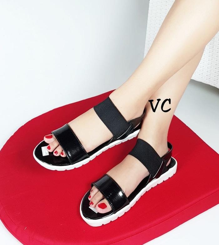 Sendal Flat Wanita Santai Docmart Karet Alexa Hitam Hitam / sandal flat / sepatu murah / sepatu boots / sandal flat / sepatu sneakers / sandal keren / wedges murah / sepatu wanita / sandal wanita / sepatu sandal / sepatu berkualitas