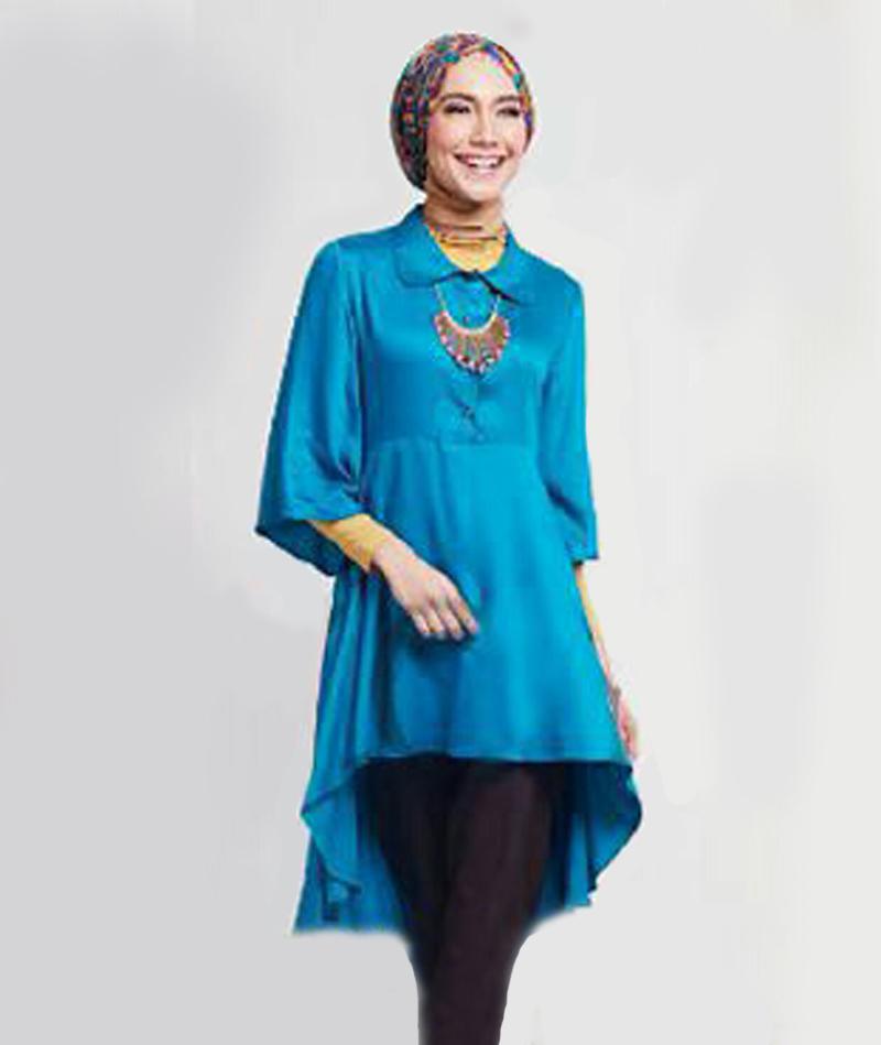 Tunik Zoya Top Sw Tunik Wanita Rayon Bangkok Biru