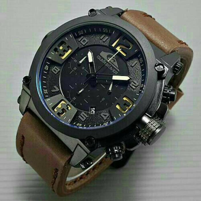 Jam Tangan Pria Sport Quicksilver Tali Kulit ( Diesel,Casio,Seiko )