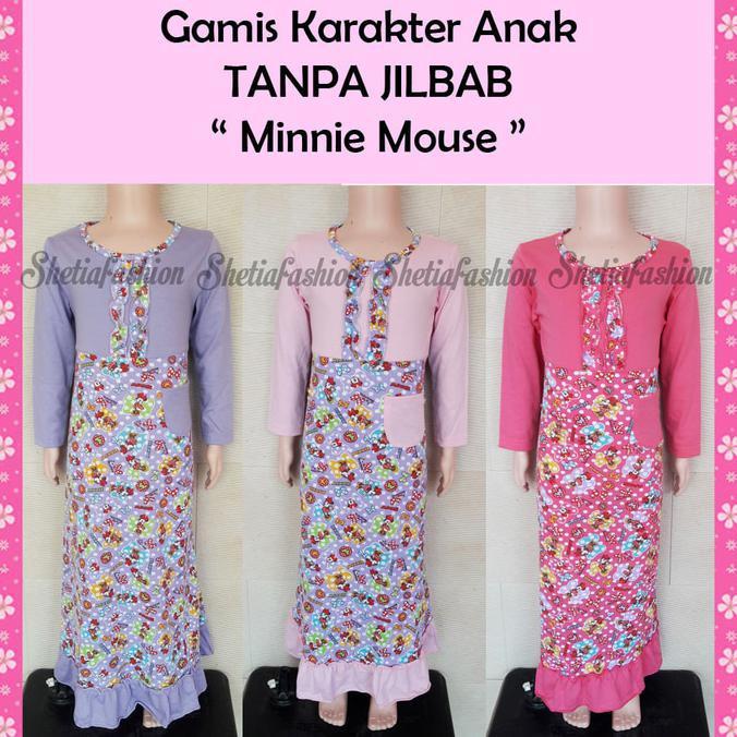 PROMO SALE - GAMIS KARAKTER ANAK BAJU MUSLIM GROSIR MURAH MERIAH 3PC 7.8.9TH F001