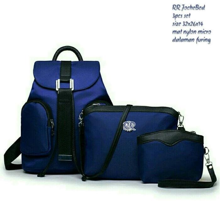 Promo Backpack ransel fashion set jochebed 4 in 1 Buat Kuliah - hhmR1r