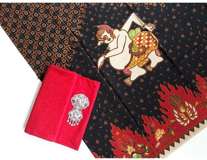 Kain batik solo semar tanpa embos dan bros