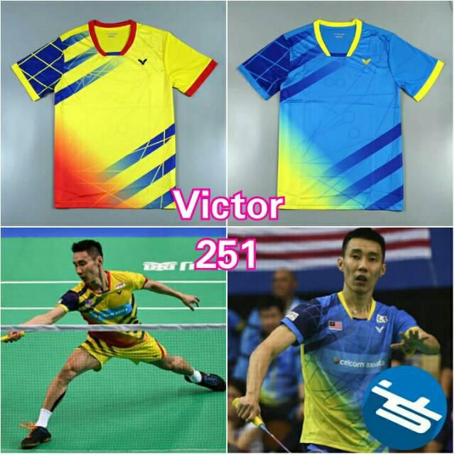 Kaos Baju Badminton Bulutangkis Victor 251 Team Malaysia