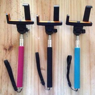 Tongsis Monopod Holder L JUMBO (Lebar Smartphone 6-9cm) Universal Terbaru Good Quality - Tongkat Narsis Untuk Foto Kamera HP / Tongsis Selfie Stick Kabel With Shutter Button Murah Berkualitas