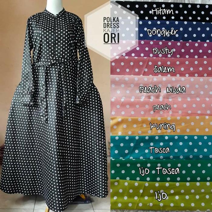 Baju / Gamis Katun Jepang Polkadot