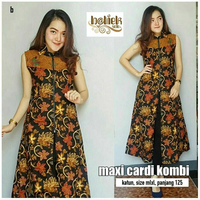 Dress Batik Solo. Maxi Cardi Batik Kombi Series