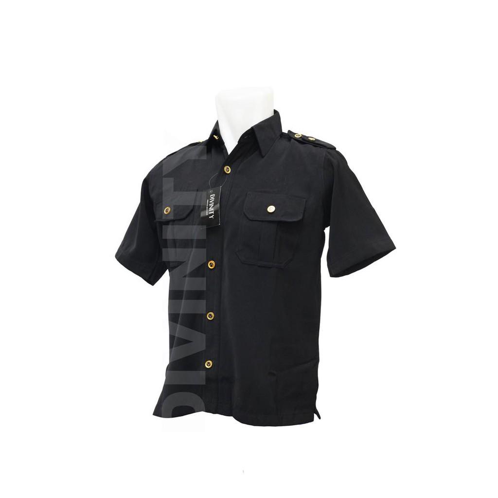 BAJU ATASAN SAFARI PENDEK KANCING EMAS SERAGAM SATPAM - EWTQEG